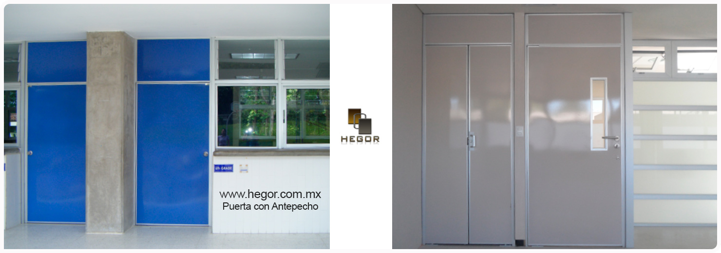 puerta de acceso con antepecho para interiores y exteriores