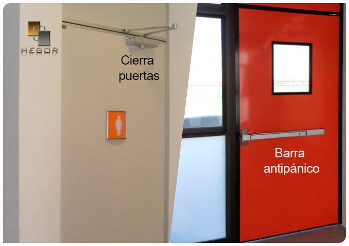 cierra puertas y barra antipanico